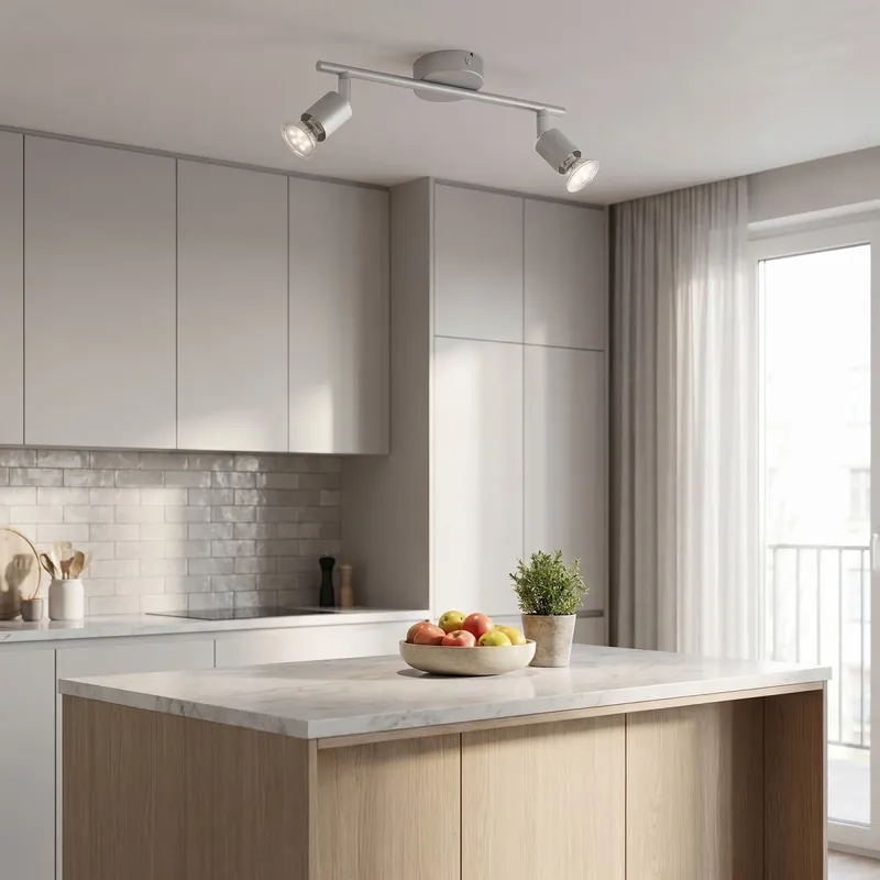 Spedito Oggi Spotlight LED da Incasso per interni adatta a zone living e cucine argento 3W Luce naturale