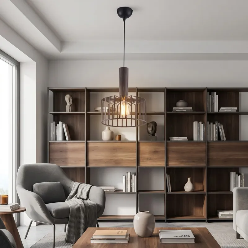 Occasione Lampadario a Sospensione Per interni Design a gabbia Metallo color bronzo caffè E27