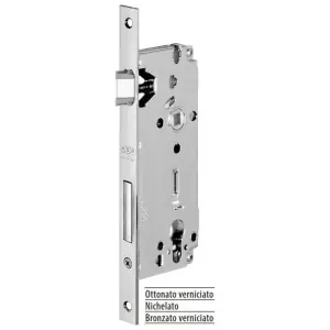 Solo Oggi Serratura AGB modello SICUREZZA 2.0 con foro cilindro entrata 50mm frontale 22x238mm bordo quadro per porta in acciaio finitura bronzato verniciato
