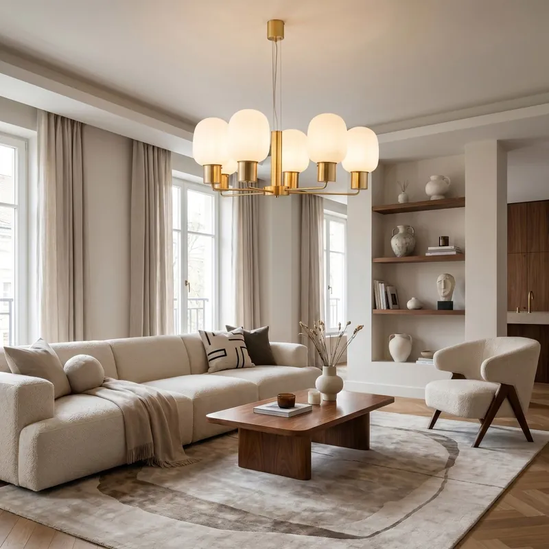Subito Disponibile Lampada a Sospensione Moderna Grande Oro o Argento 6XE27