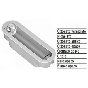 Incontro AGB modello MINIMAL XT con magnete per porta legno in acciaio finitura ottonato verniciato Offerta Speciale