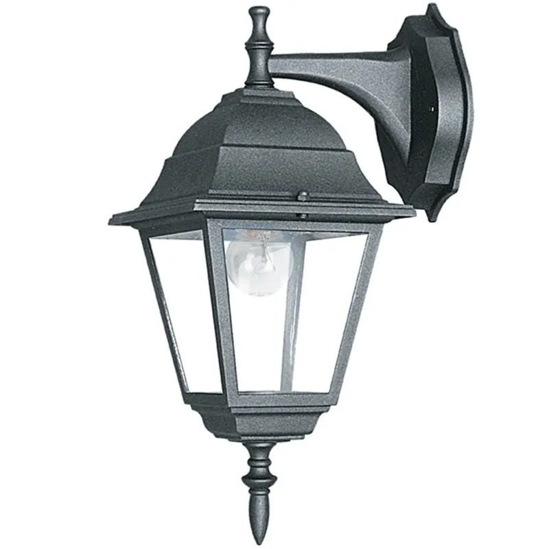 Lanterna da Parete per esterno Disponibile nera o bianca Applique Classica da Giardino E27 IP44 Pagamento Sicuro
