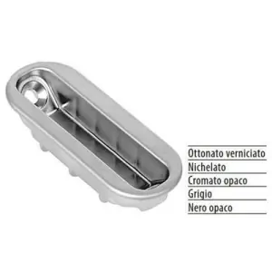 Pagamento Sicuro Incontro AGB modello MINIMAL senza magnete per porta battente in acciaio finitura cromato opaco