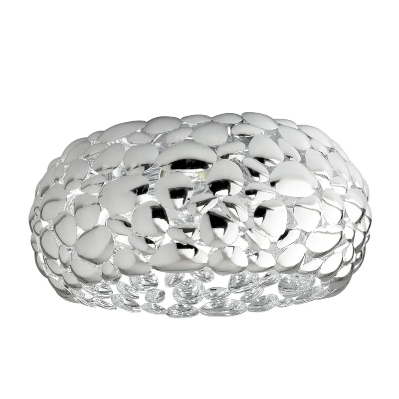 Plafoniera da interno 60W 2XE27 diametro 35cm cromo GRAPE Saldi