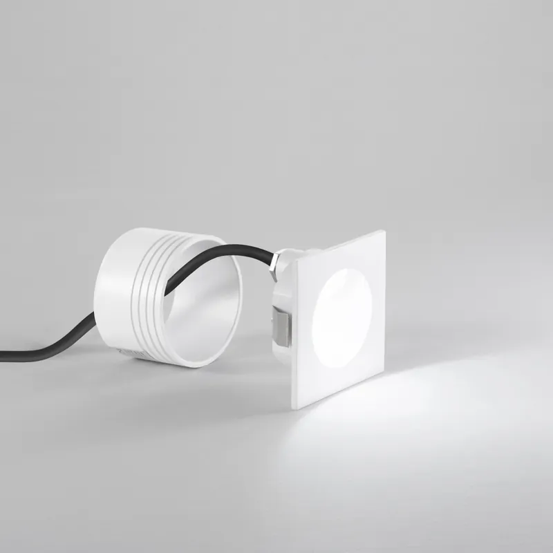 Faretto Segnapassi LED 2W da Incasso Nero o Bianco Prezzo Di Fabbrica