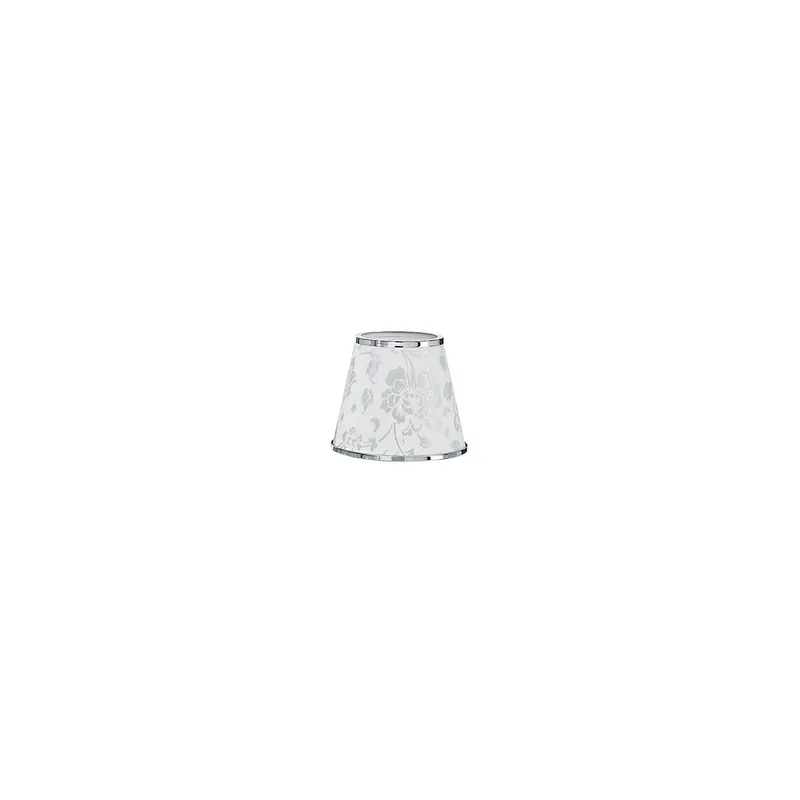 Paralume Boeme Polivinilico Glitterato Bordo Cromato 12x14 cm E14 Vendita Finale