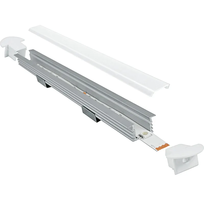 Profilo 2 m per Strip Led con Tappi 1,6x1,187 cm Offerta Limitata