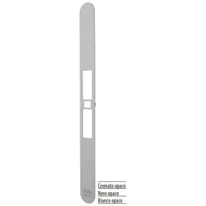 Novità Frontale AGB modello TOUCH 18x196 bordo tondo per porta in acciaio finitura cromato opaco