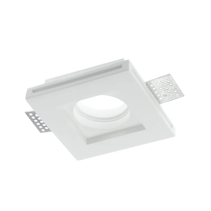 Incasso Scomparsa Cotrosoffitto Faretto Quadrata Gesso Verniciabile GU10 Prezzo Basso