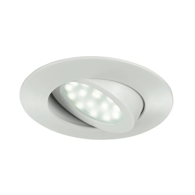 Prezzo Ridotto Incasso Controsffitto Faretto Tondo Policarbonato Bianco Led 5 watt Luce Calda