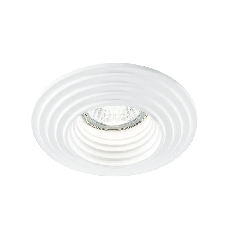 Ordina Subito Faretto Incasso Soffitto Ribassato Tondo Gesso Decorato Verniciabile GU10