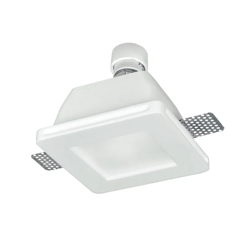 A Buon Prezzo Faretto Incasso Scomparsa Quadrato Gesso Verniciabile diffusore Vetro GU10