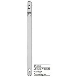 Piastra copertura cieca AGB modello SCIVOLA TRE frontale 16x160 bordo tondo per porta in acciaio finitura cromato opaco Non Perdere
