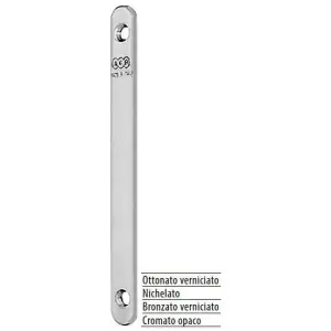 Pagamento Sicuro Piastra copertura cieca AGB modello SCIVOLA frontale 16x168 bordo tondo per porta in acciaio finitura cromato opaco