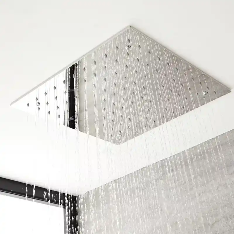 Soffione Doccia da Incasso Quadrato a Soffitto Quadrato 500x500mm Effetto Pioggia in Acciaio Inox – Trenton Compra Adesso
