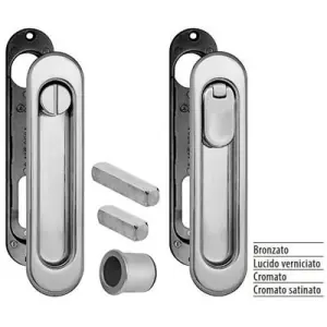 Di Tendenza Kit AGB modello SCIVOLA kit R rosetta ovale pendaglio/bottone per porta in ottone finitura bronzato