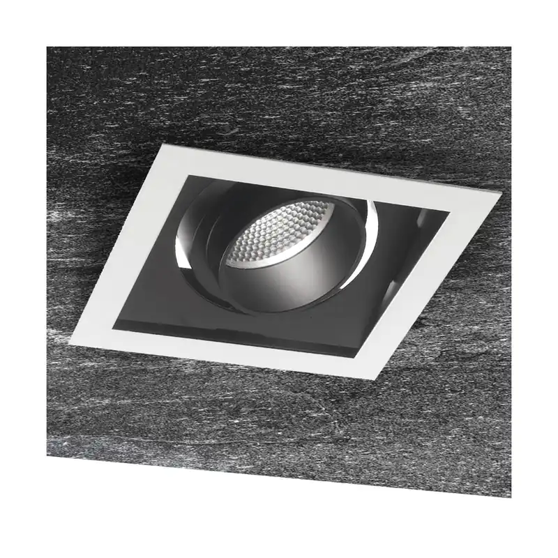 A Buon Prezzo Faretto a Incasso Quadrato Orientabile Bianco Nero Led 30 watt 3000 kelvin