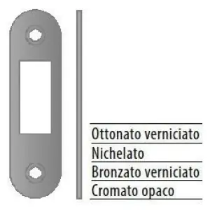 Occasione Incontro AGB modello 701 22x82 bordo tondo per porta in acciaio finitura ottonato verniciato