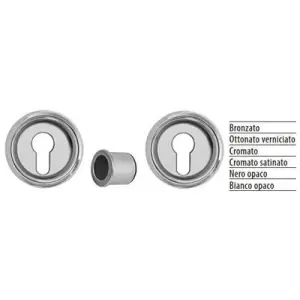Prezzo Scontato Kit AGB modello SCIVOLA kit K diametro 48, rosetta tonda foro cilindro per porta in acciaio finitura bronzato