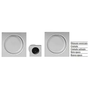 Compra Oggi Stesso Kit AGB modello SCIVOLA kit E diametro 48, rosetta quadra cieca per porta in acciaio finitura ottonato verniciato
