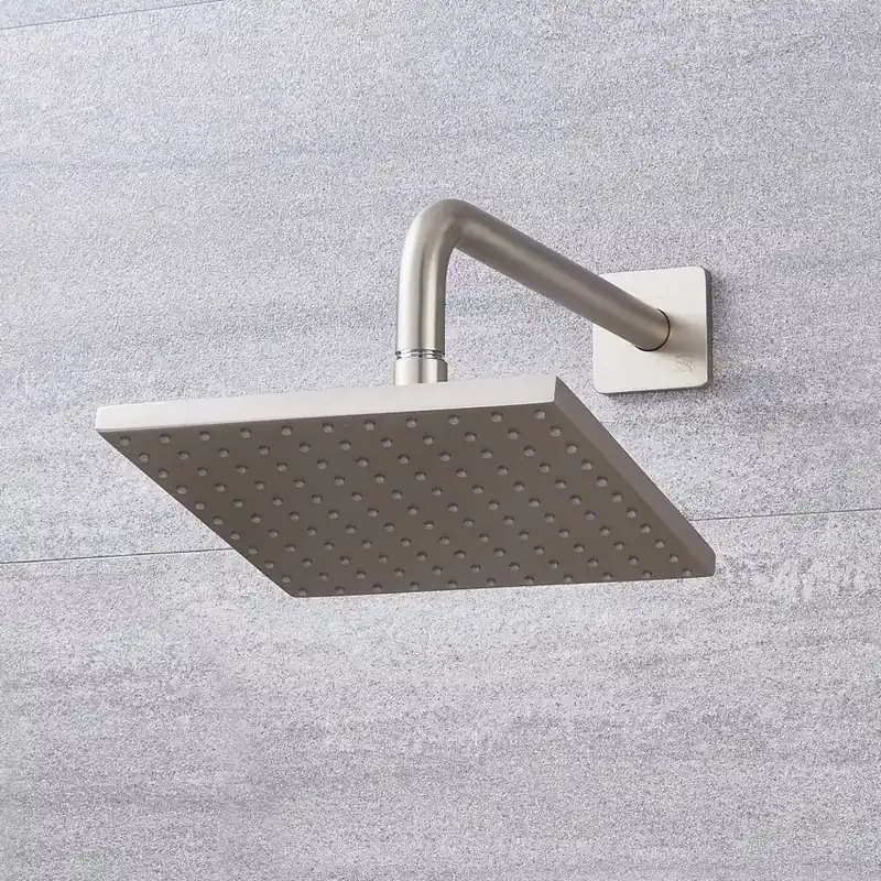 Soffione Doccia Quadrato 200x200mm Colore Nichel con Finitura Spazzolata - Hunston Offerta Del Giorno