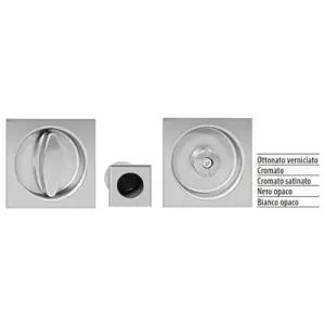 Kit AGB modello SCIVOLA kit Q diametro 48, rosetta quadra pomolo/bottone per porta in acciaio finitura cromato satinato Compra Adesso