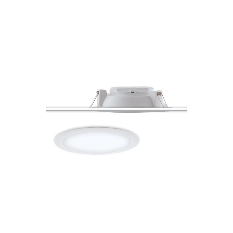 Direttamente Dal Produttore Incasso Cotrosoffitto Faretto Tondo Bianco Termoplastica Led 15 watt 4000 kelvin