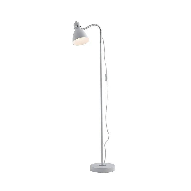 Piantana Metallo Bianco Orientabile Lampada da Terra Moderna E27 Popolare