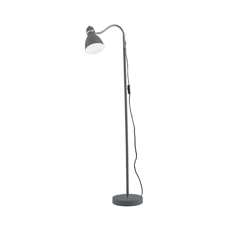 Esclusivo Lampada da Terra Orientabile Metallo Grigio Piantana Interno Moderno E27