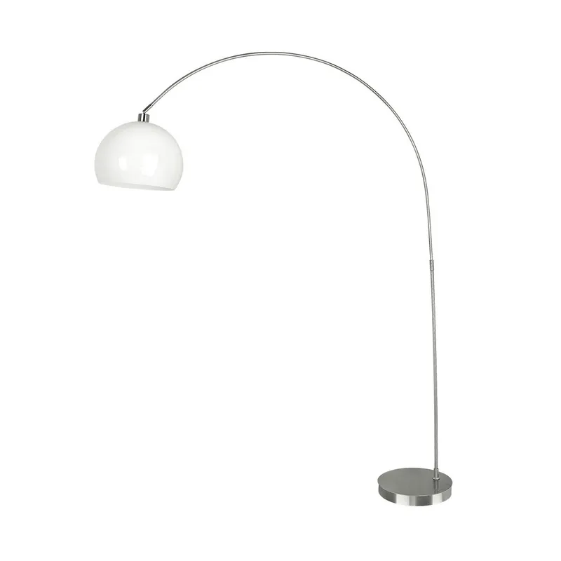 Lampada Arco Metallo Bianco Piantana Interno Moderno E27 Miglior Prezzo
