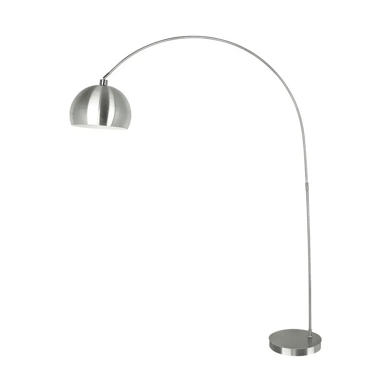 Lampada Arco Metallo Nikel Piantana Moderna Interni E27 Pagamento Sicuro