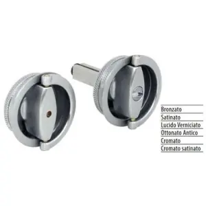 Kit AGB modello DUETTO diametro 34, rosetta tonda attivo-passivo per porta in ottone finitura bronzato Pagamento Sicuro