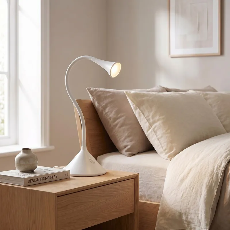 Lampada da Parete LED per Comodino e Lettura Flessibile Disponibile in nero o bianco Luce naturale Super Prezzo