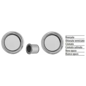 Offerta Kit AGB modello SCIVOLA kit E diametro 48, rosetta tonda cieca per porta in acciaio finitura cromato satinato