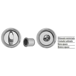 Kit AGB modello SCIVOLA kit Q diametro 48, rosetta tonda pomolo/bottone per porta in acciaio finitura cromato satinato Ultima Occasione