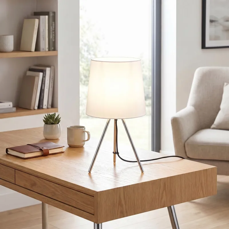 Lampada da Tavolo a treppiede In alluminio Disponibile in 4 varianti Lume moderno E14 Ordina Subito