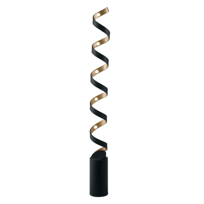 Piantana lampada da terra 30W a led nero SPIRAL Prezzo Basso