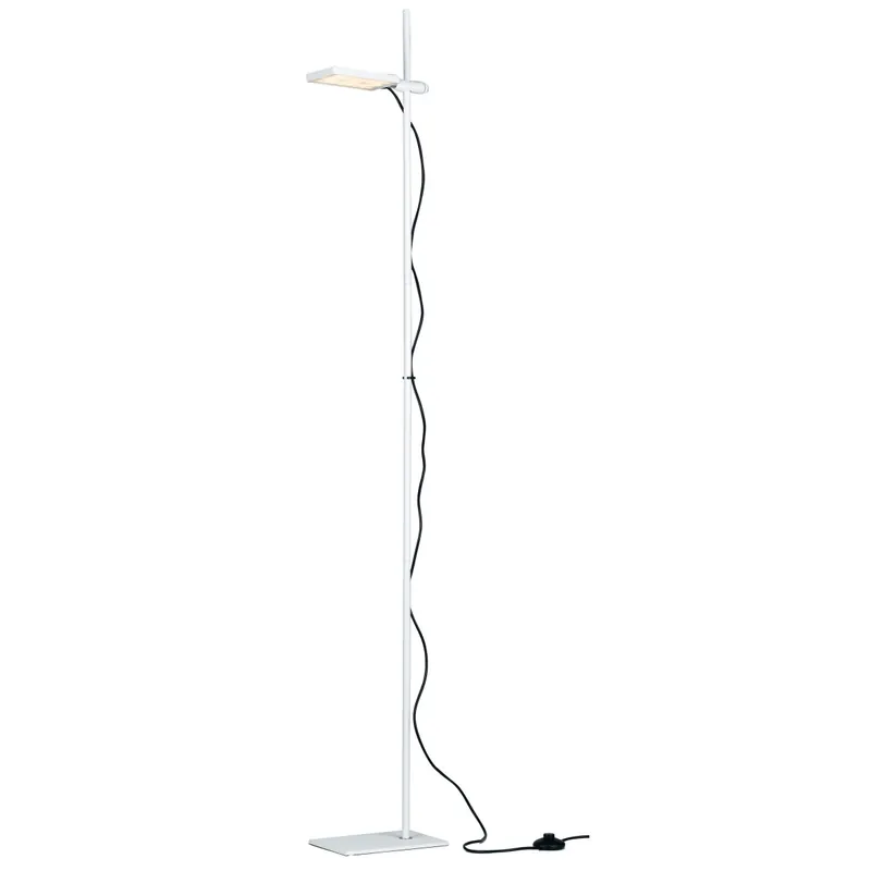 Popolare Piantana lampada da terra 17W a led orientabile bianca FOLIO