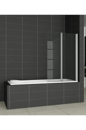 Popolare Sopra vasca 100 cm in cristallo anticalcare pieghevole