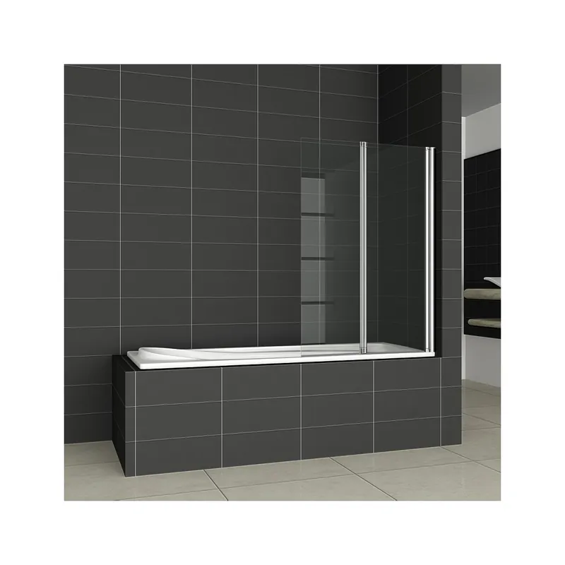 Popolare Sopra vasca 100 cm in cristallo anticalcare pieghevole