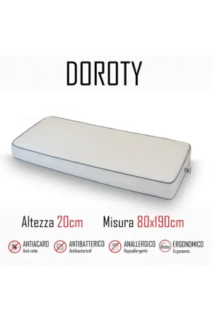 Offerta Lampo Materasso Doroty 80x190 in poliuretano alto 20cm