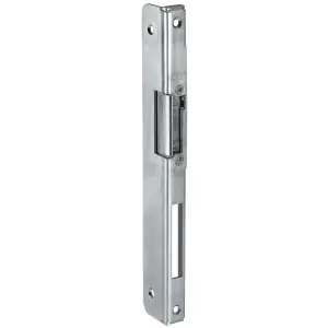 Incontro AGB modello SICURTOP aria 11 destro ala totale compreso blocchetto elettrico 12V, con memoria apertura e con leva sblocco manuale, per serramento in acciaio finitura nichelato Promozione Esclusiva