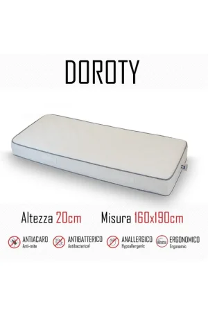 Materasso Doroty 160x190 in poliuretano alto 20cm Promozione