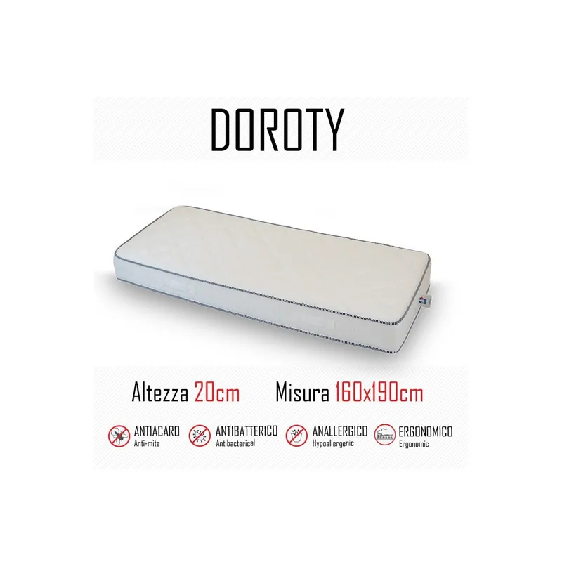 Materasso Doroty 160x190 in poliuretano alto 20cm Promozione