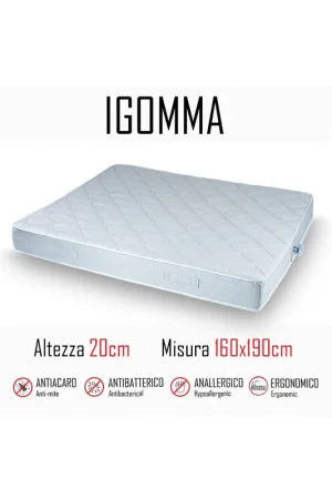 Materasso ignifugo gomma 160x190 in poliuretano alto 20cm Affare