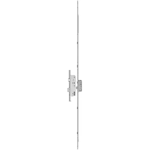 Serratura AGB modello SICURTOP 1686 entrata 50mm frontale 16mm interasse 85mm altezza 2150mm con nottolini e terminali per serramento in acciaio finitura nichelato Acquista Ora