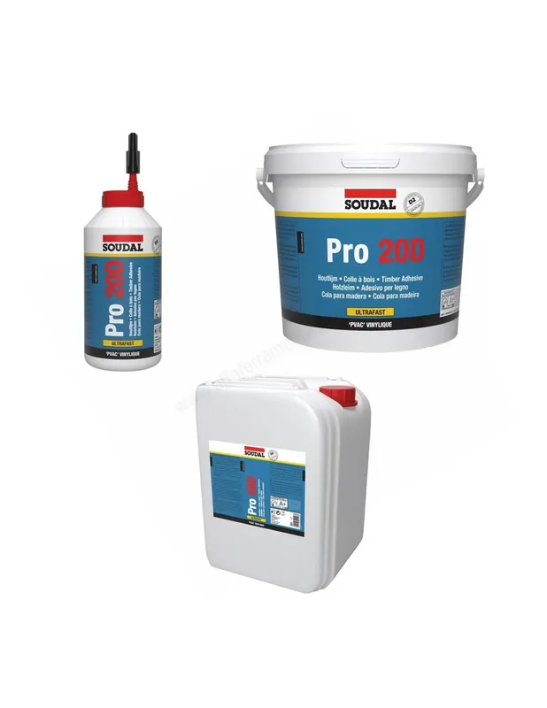 Esclusivo Soudal Pro 20D Adesivo Vinilico per Legno