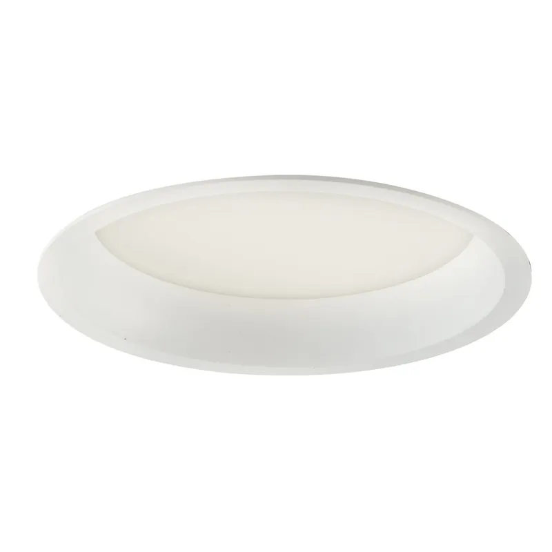 Professionale Lampada da incasso tonda in alluminio bianca pressofuso con Led SMD integrato 5000K- 1600Lm18W