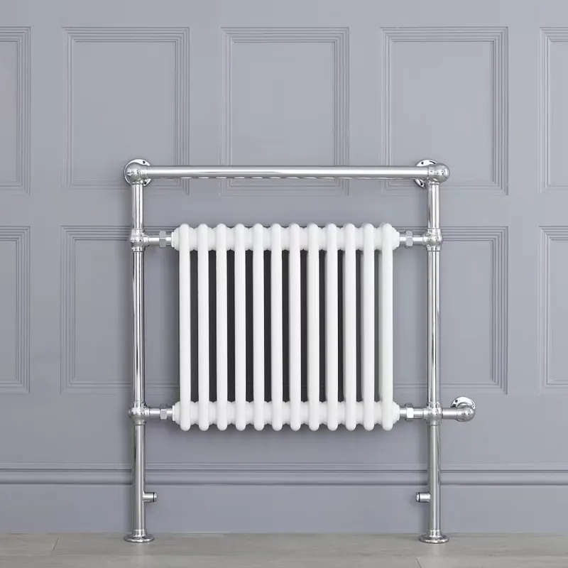 Reso Gratuito Scaldasalviette Elettrico Tradizionale - Termoarredo Bagno 800W - Colore Bianco - 930 x 790mm - Elizabeth