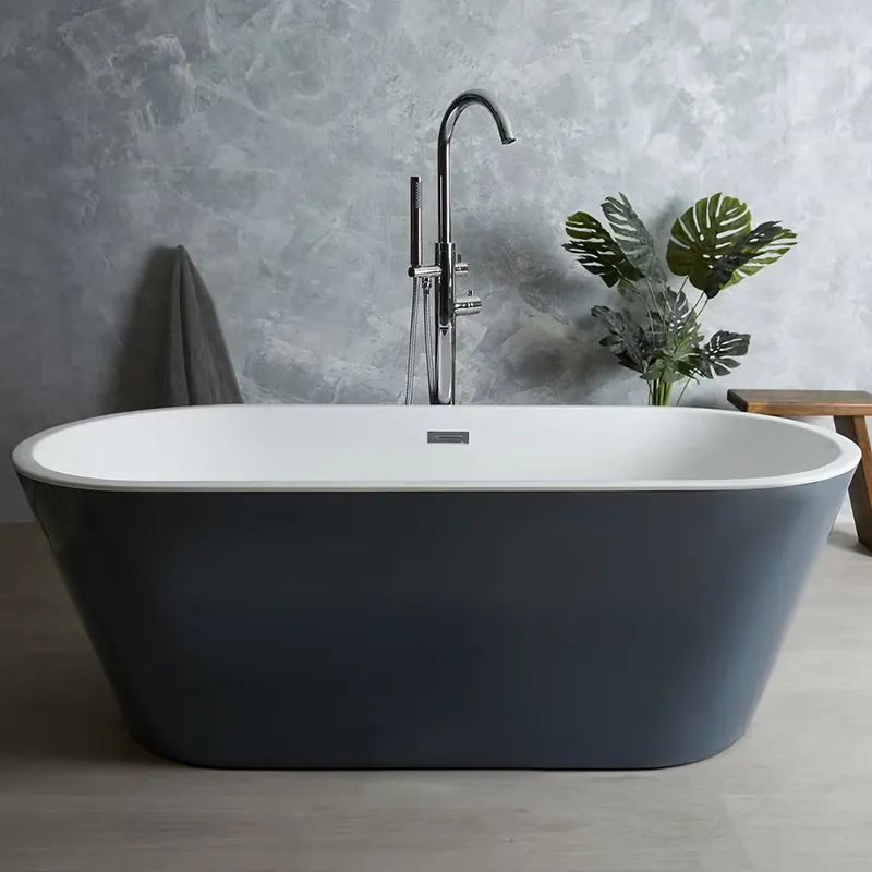 Offerta Vasca da Bagno Centro Stanza Moderna 1695mm x 750mm Colore Grigio Pietra - Witton